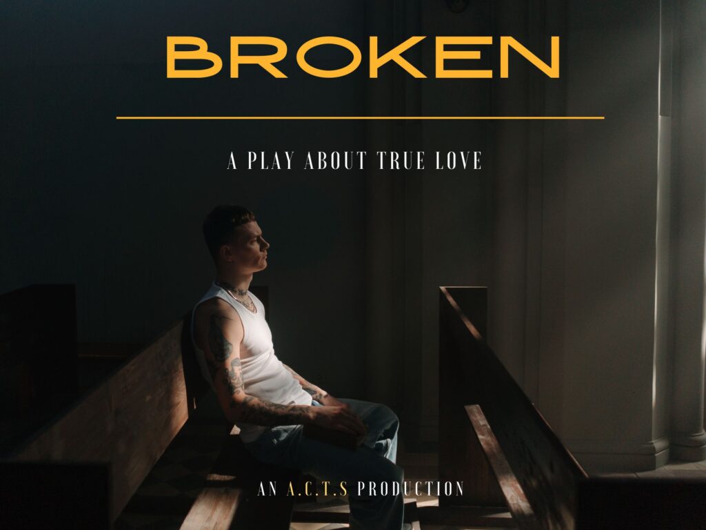 Man sitting a church